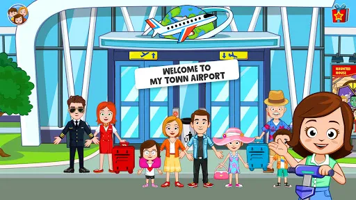 My Town Airport games for kids Screenshots
