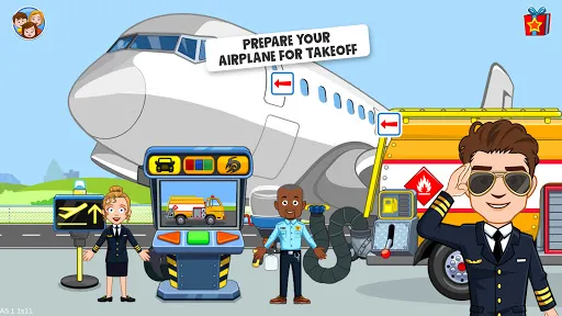 My Town Airport games for kids Screenshots
