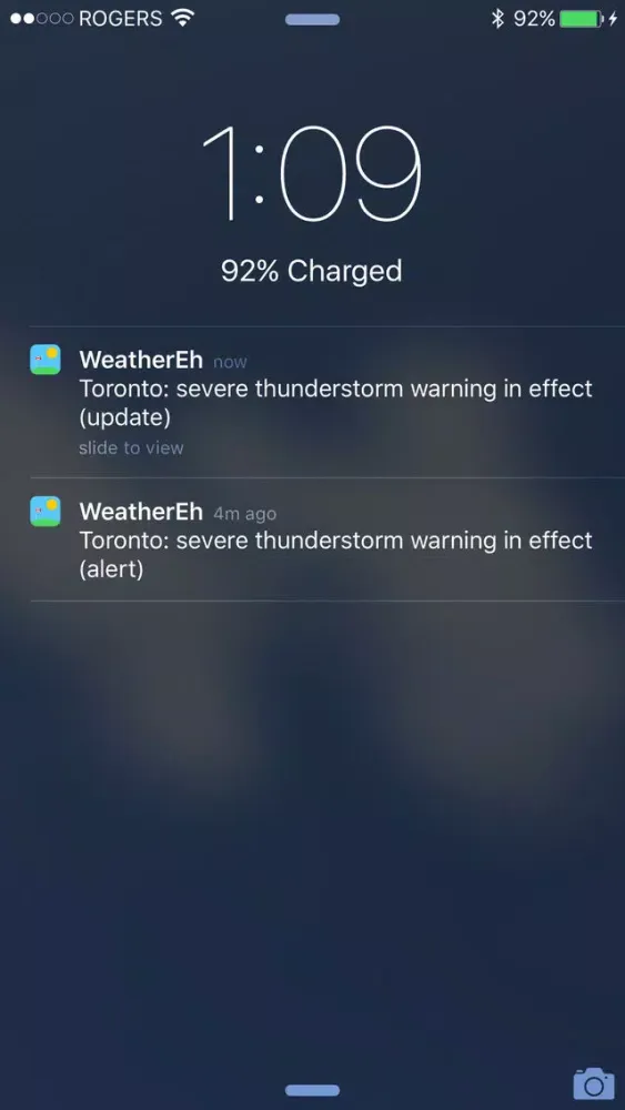 Captures d'écran de WeatherEh - using Environment Canada weather data to show Canada weather forecast & radar