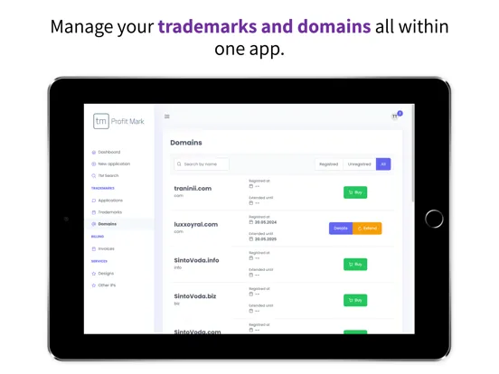 IdeaBox - Trademark Search iPad  স্ক্রিনশট