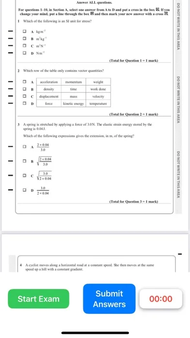 Capturas de tela do MyExamGate