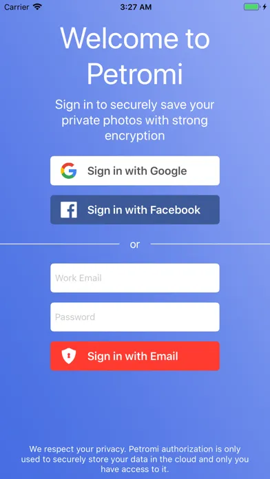 Petromi: Personal secure cloud Screenshots