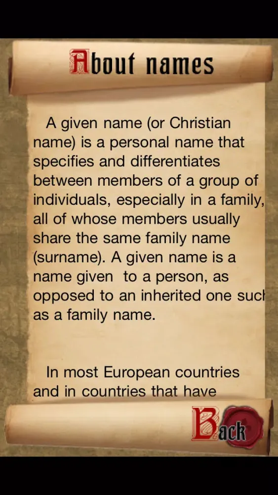 Name Scroll: What Your Name Means应用截图