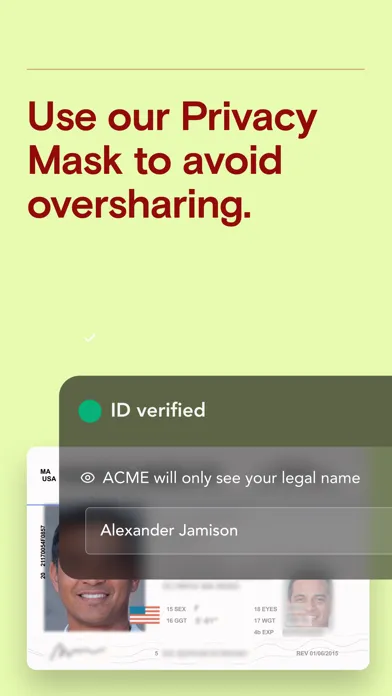 Capturas de tela do Nametag - Verify Your Identity