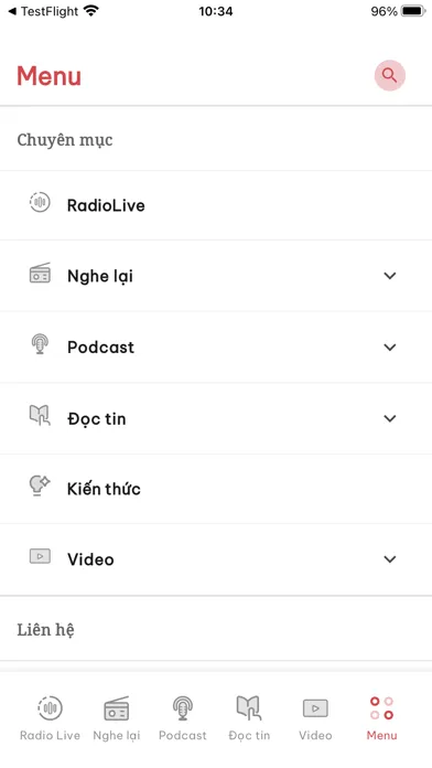 Capturas de tela do VOH Radio Online