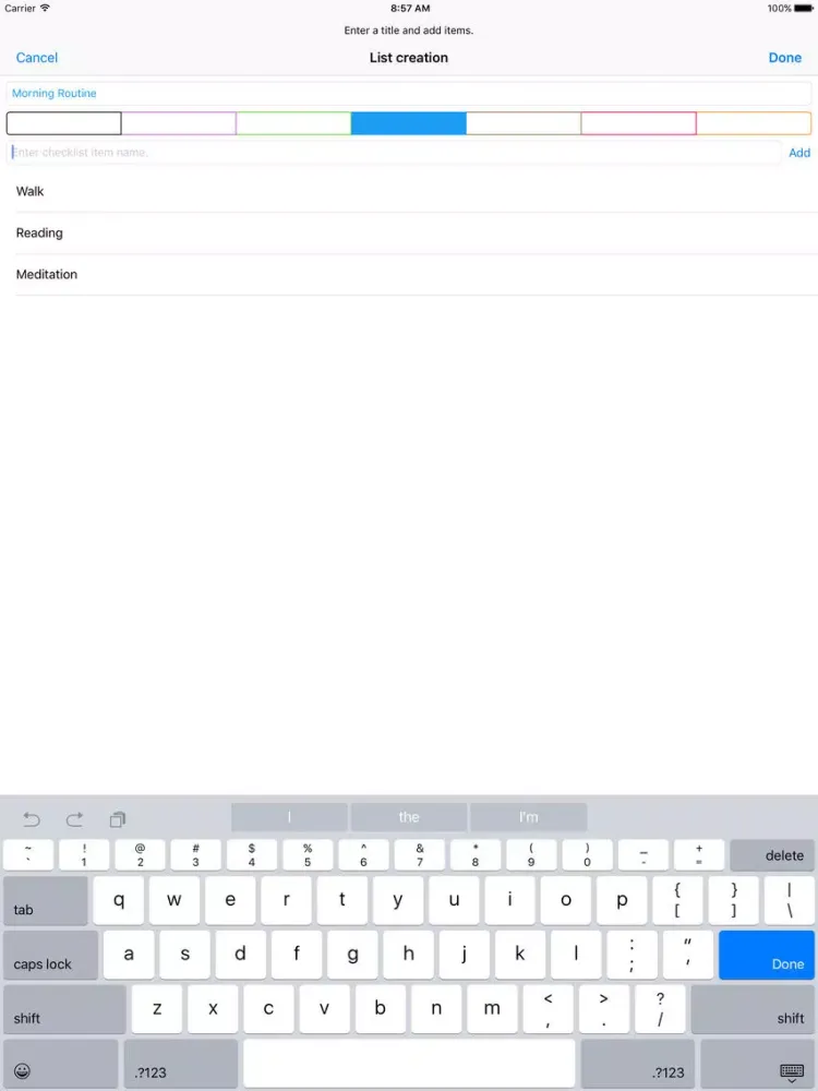 Zrzuty ekranu Routine Check iPad 