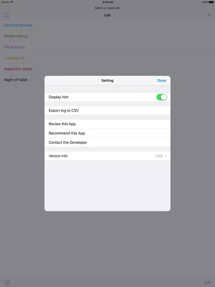 Zrzuty ekranu Routine Check iPad 