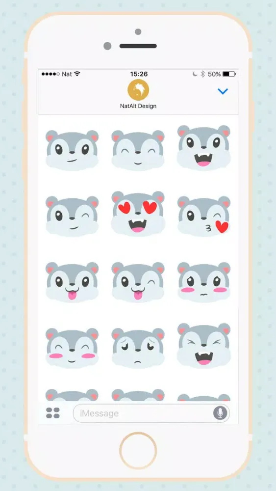 Screenshot di Grey Squirrel Emojis
