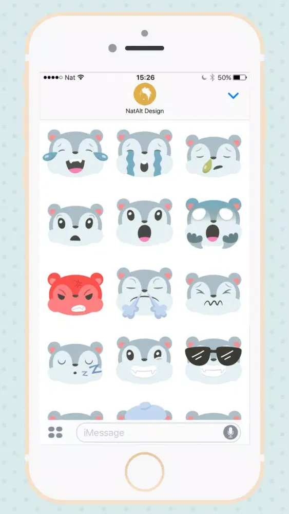 Screenshot di Grey Squirrel Emojis