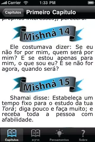 Tangkapan skrin Pirkei Avot - A Ética Dos Pais