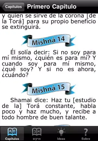 Screenshot di Pirkei Avot - En las Sendas de Nuestros Padres