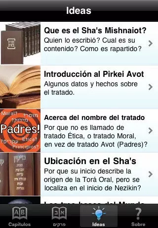 Screenshot di Pirkei Avot - En las Sendas de Nuestros Padres