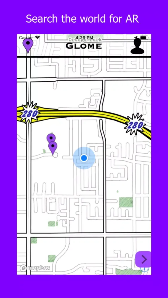 Ảnh chụp màn hình của Glome - Social, GPS Based AR