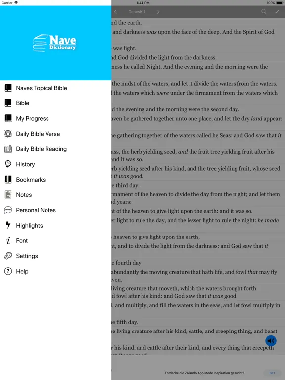 Ảnh chụp màn hình của Nave's Topical Bible Offline iPad 