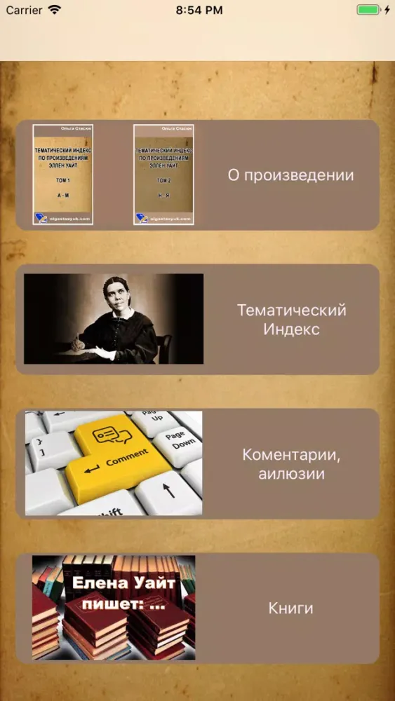 Индекс трудов Э. Уайт スクリーンショット