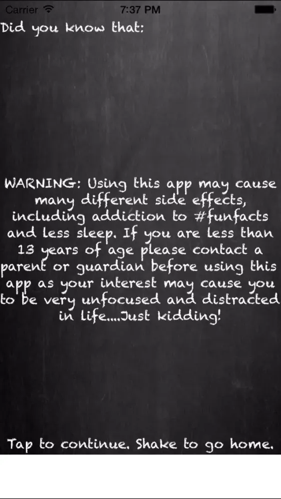 Screenshot di #funfacts