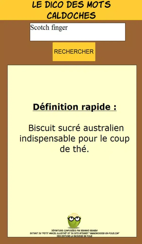 Captures d'écran de Dico des mots Caldoches