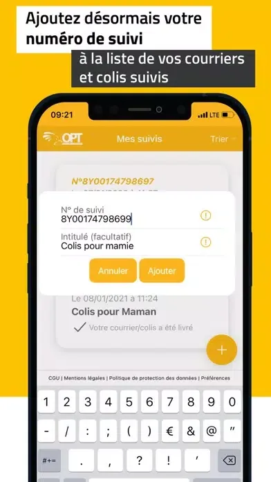 Suivi Colis OPT-NC Screenshots
