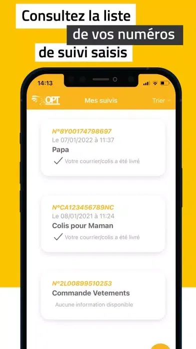 Suivi Colis OPT-NC Screenshots