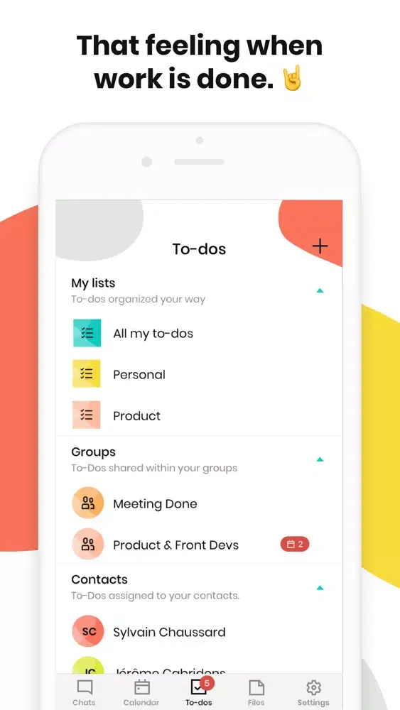 Tangkapan skrin Done The app for remote teams
