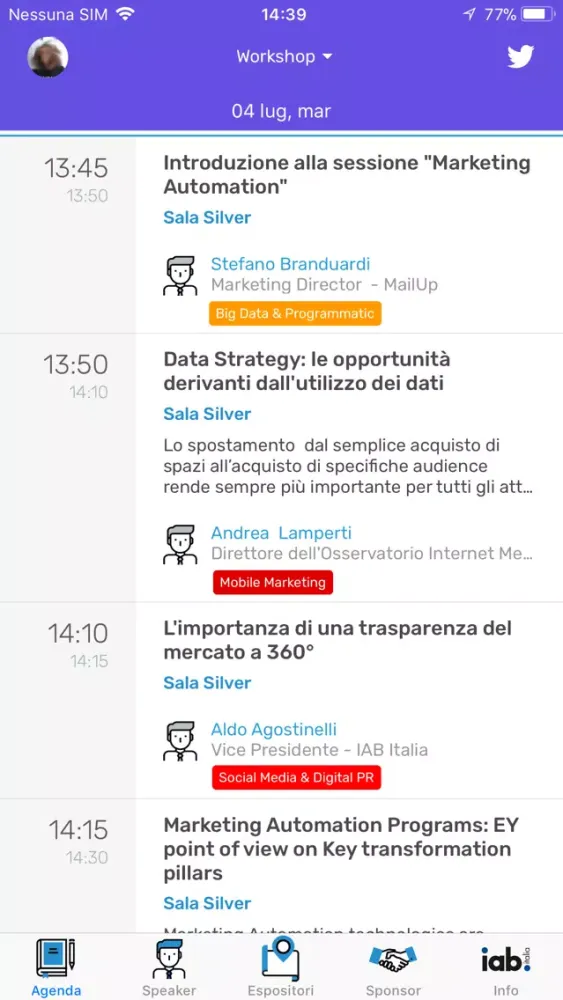Capturas de pantalla de IAB Italia