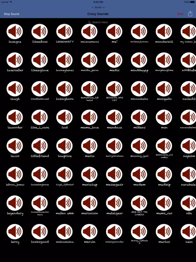 Crazy Sounds - Best Soundboard ever! over 600+ Sound effects iPad  Screenshots