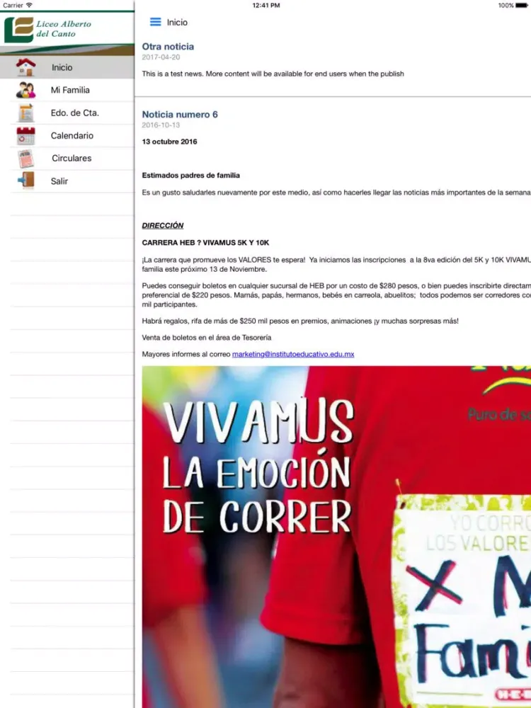 Liceo Alberto del Canto iPad 應用截圖