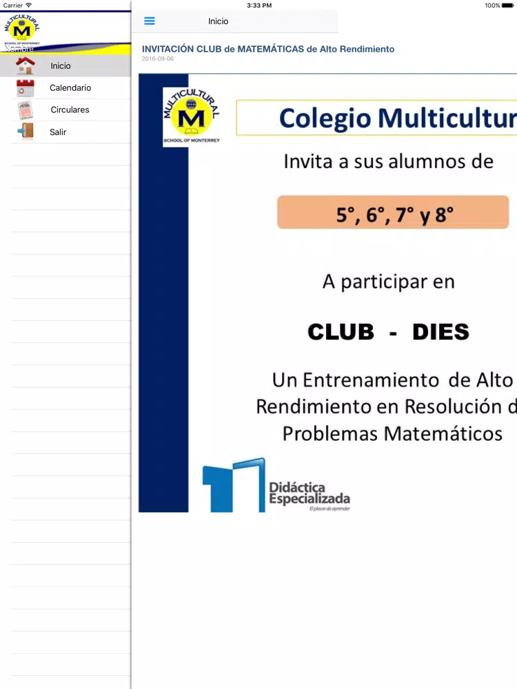Ảnh chụp màn hình của Multicultural School iPad 