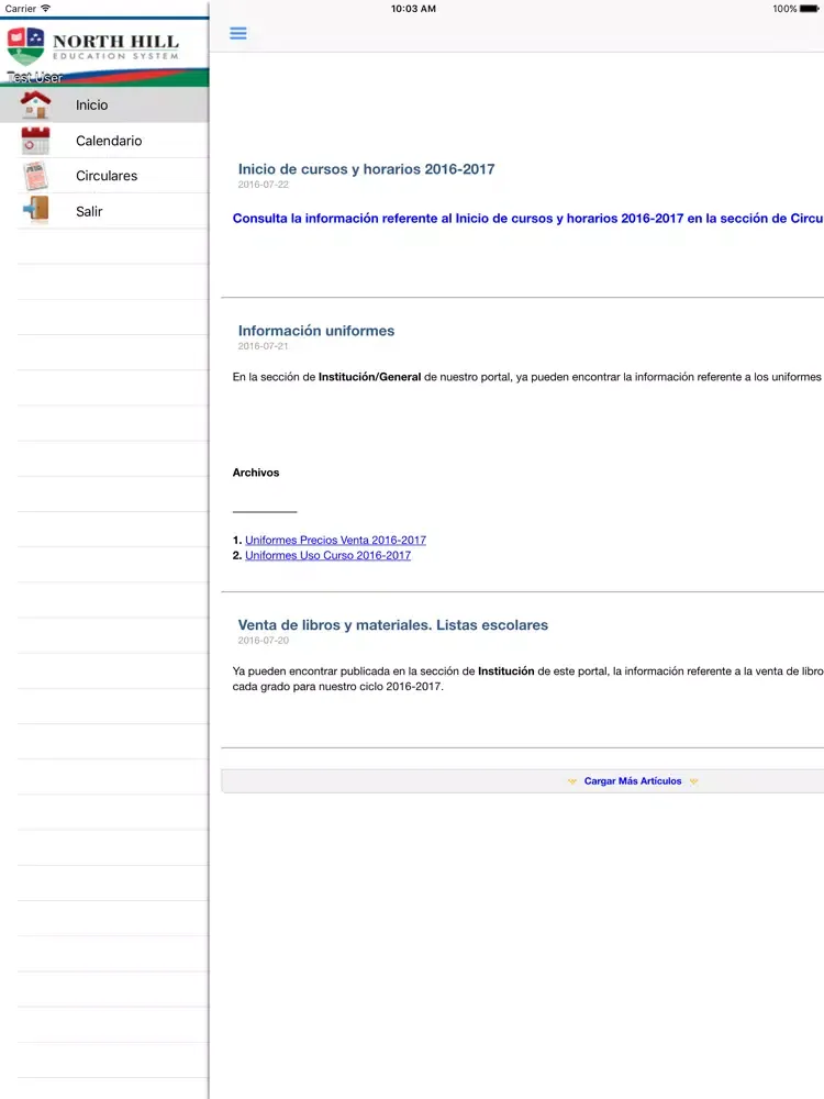 Screenshot di North Hill Education System iPad 