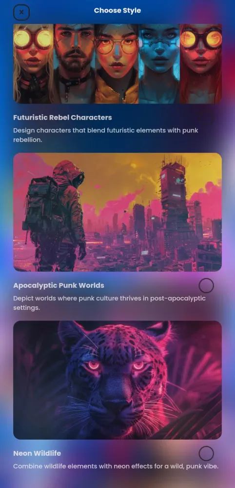 Neon Art - AI Art Generator Screenshots