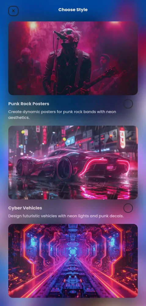 Neon Art - AI Art Generator Screenshots