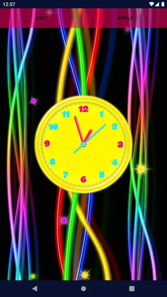 3D Neon Clock Live Wallpaper 스크린샷