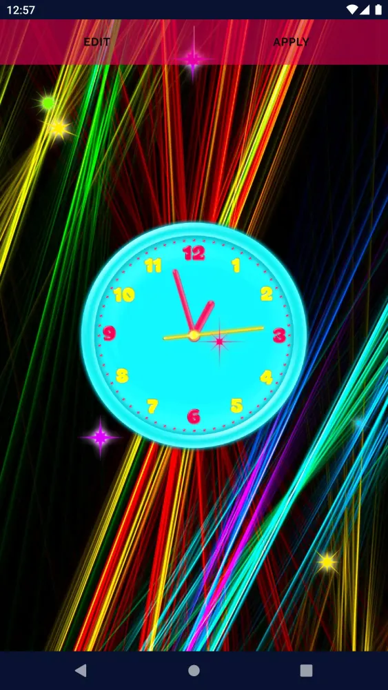 3D Neon Clock Live Wallpaper 스크린샷