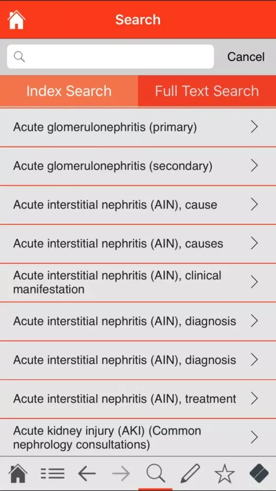 Tangkapan skrin Nephrology pocket