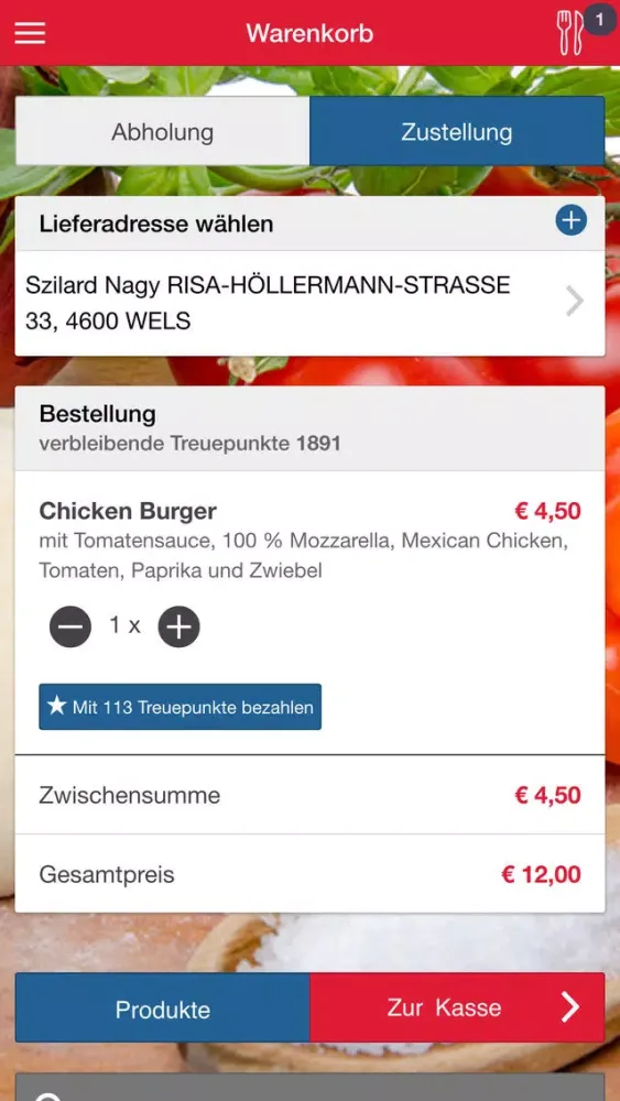 Capturas de tela do Pizza Mann Austria