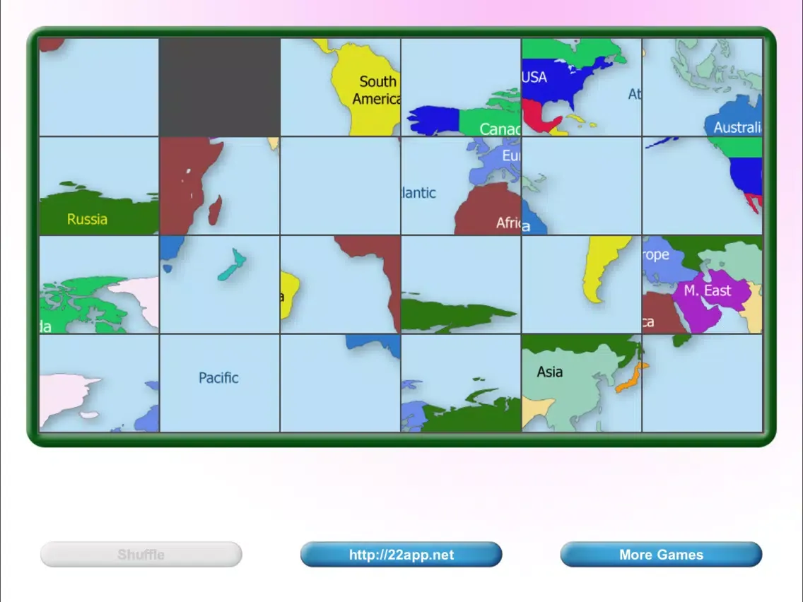 World Map Puzzle iPad Screenshots
