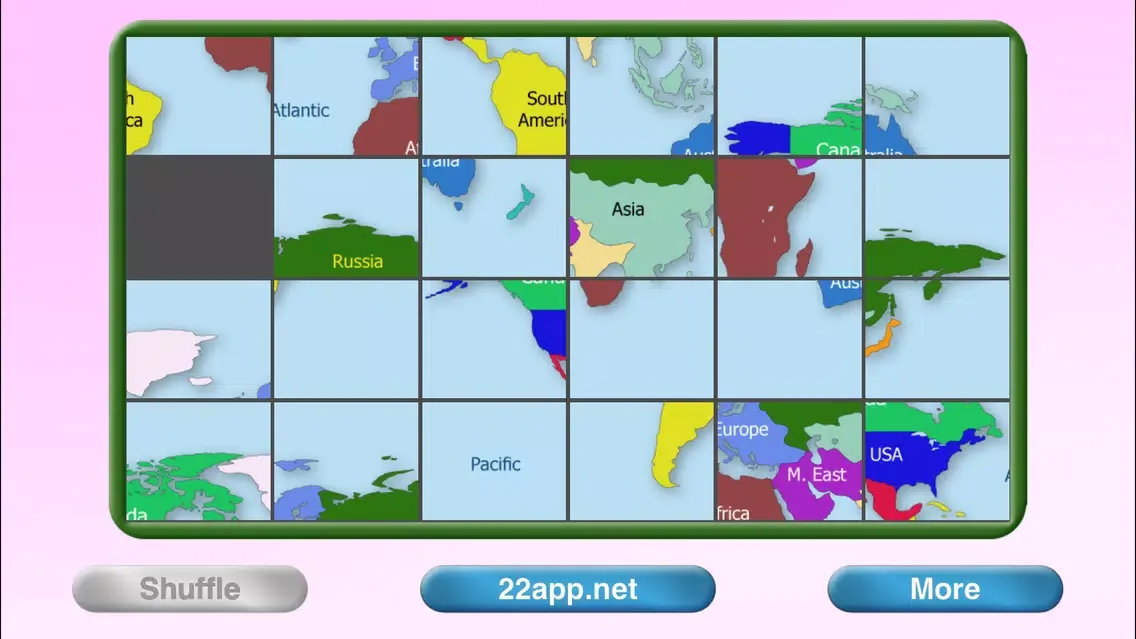 World Map Puzzle Screenshots