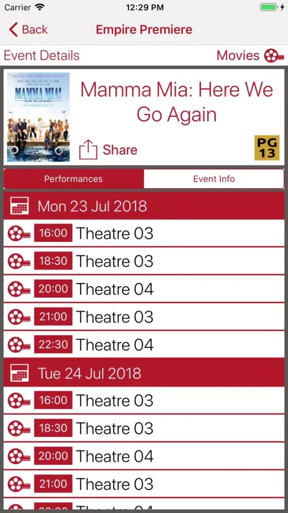 Tangkapan layar Empire Cinemas Lebanon