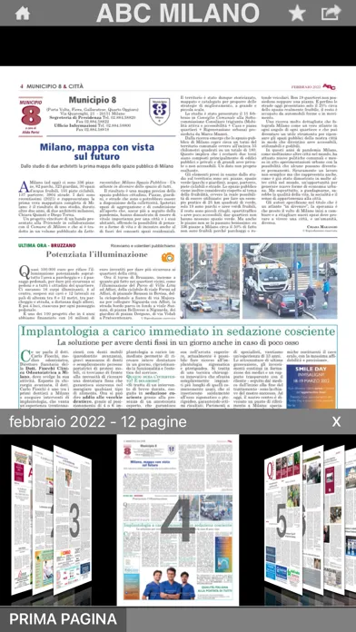 Captures d'écran de ABC news Milano