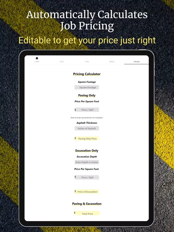 صور Paving Calculator iPad 
