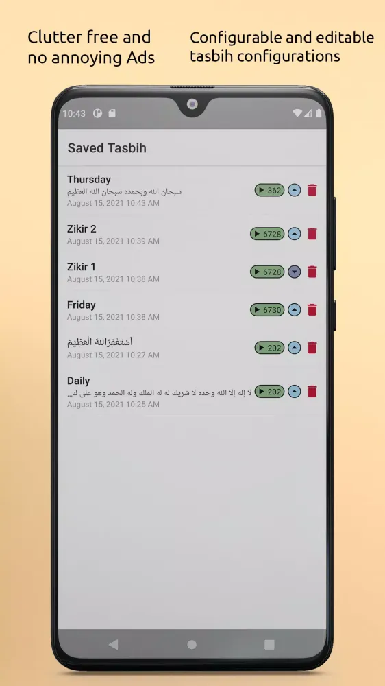 Tap Tasbih Pro Screenshots