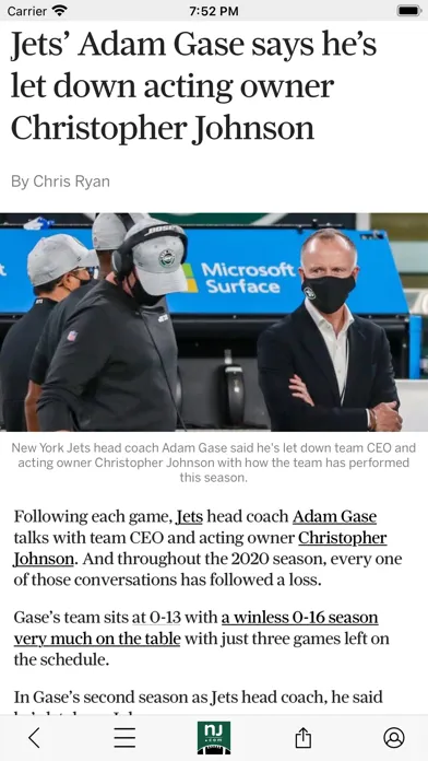 Tangkapan skrin NJ.com: New York Jets News