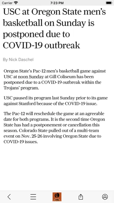 Tangkapan layar Beavers Basketball News