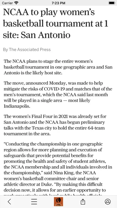 Tangkapan layar Beavers Basketball News