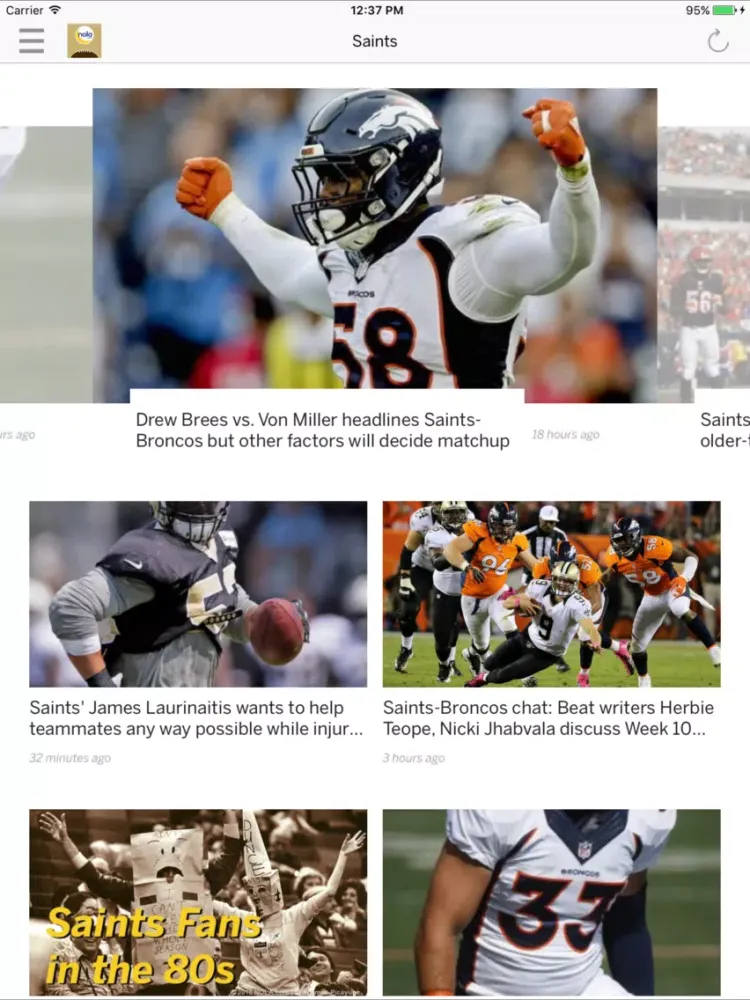 NOLA.com: Saints News iPad  Screenshots