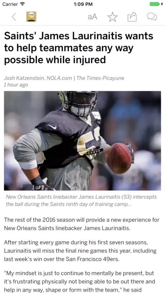 NOLA.com: Saints News Screenshots