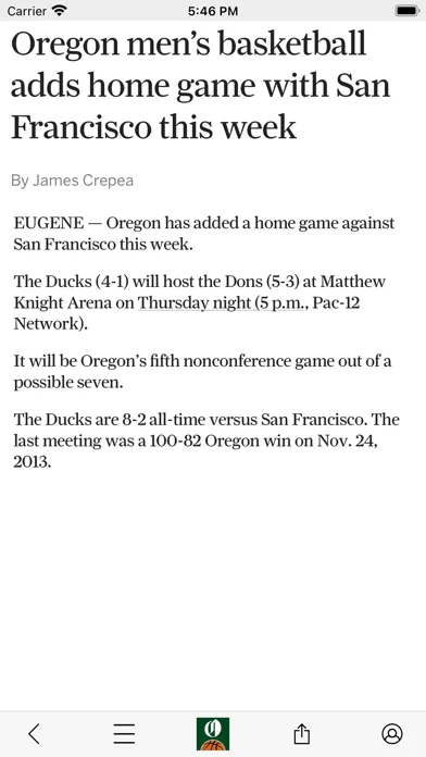 Ducks Basketball News স্ক্রিনশট