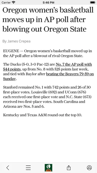 Ducks Basketball News স্ক্রিনশট