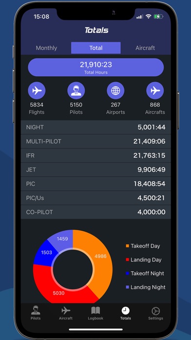 Swift Pilot Logbook Screenshots