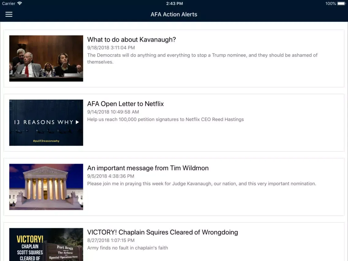 تصاویر Action Alerts iPad 